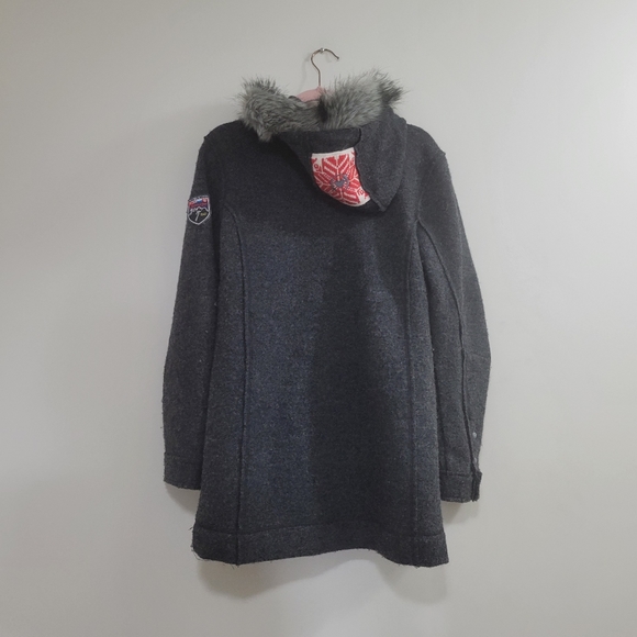 Obermeyer boiled wool full zip coat M - Picture 2 of 5